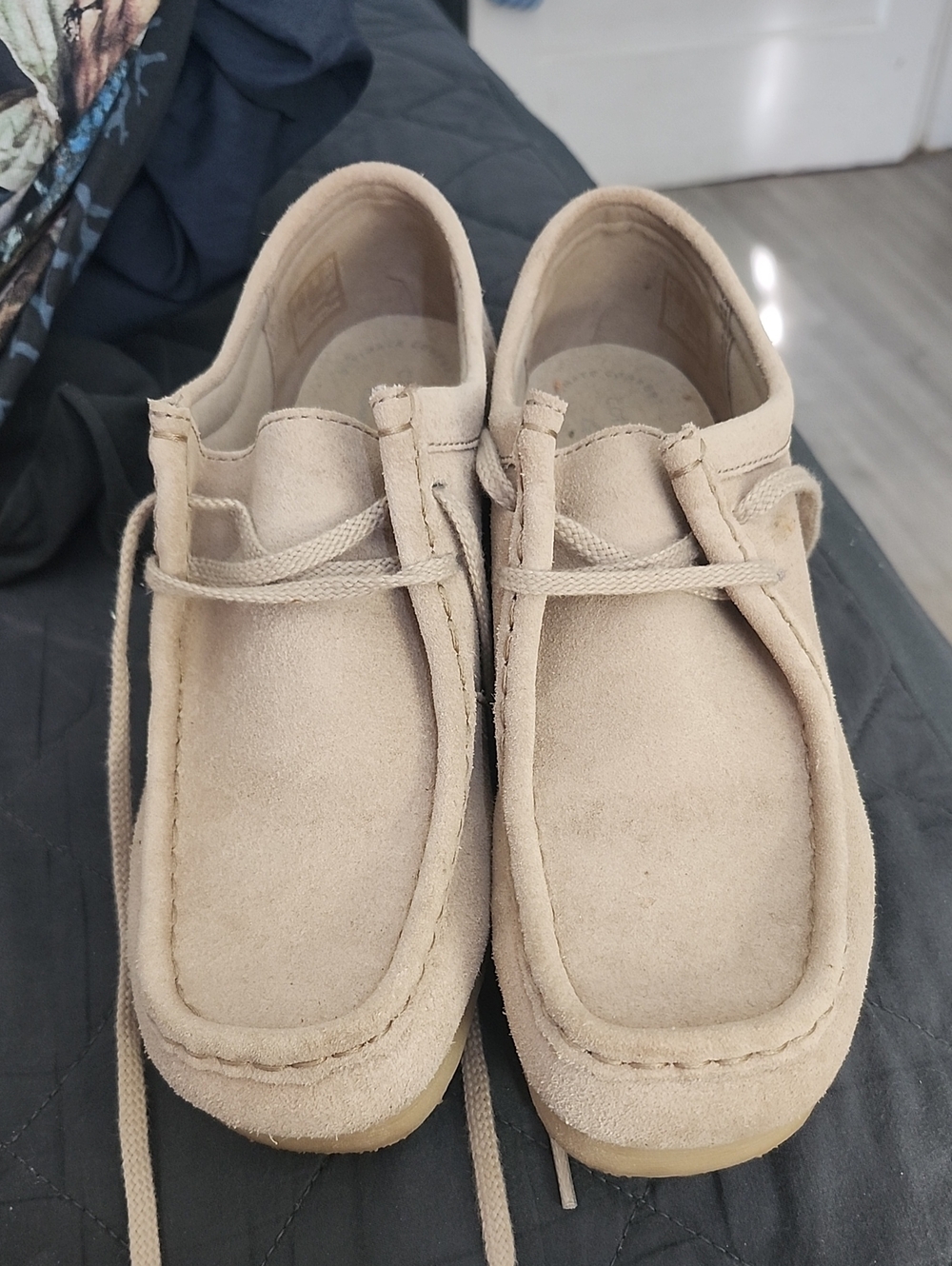 Clarks Beige Suede Wallabees